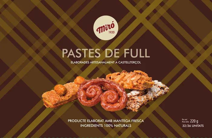 Estoig d'assortit de pastes de full Miró 1920